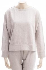 JUVIA Sweatshirt FLEECE SWEATER LUREX PIPING 