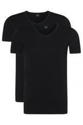HUGO BOSS Shirt mit V-Ausschnitt im Doppelpack 