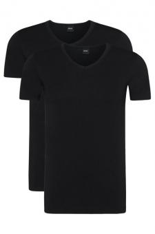 HUGO BOSS Shirt mit V-Ausschnitt im Doppelpack 